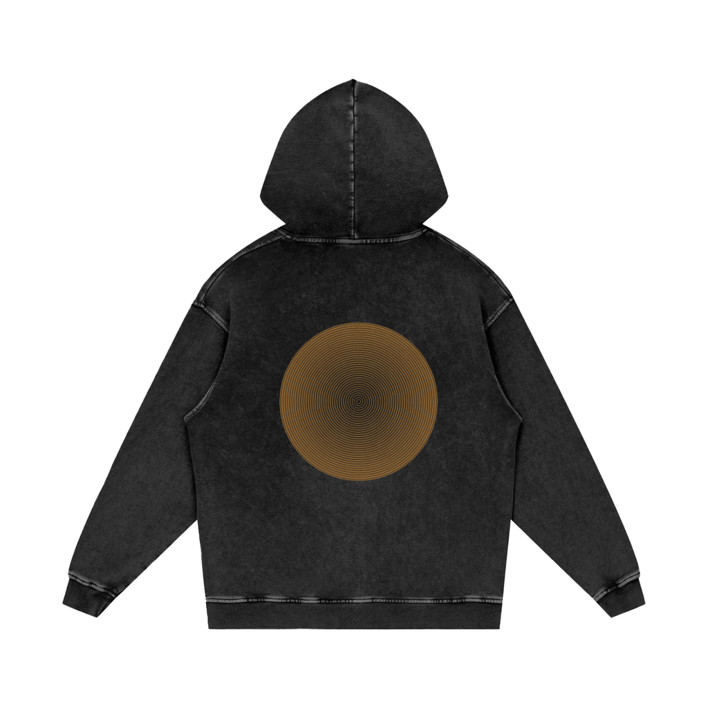 Snow Washed Loose Cotton Hoodie