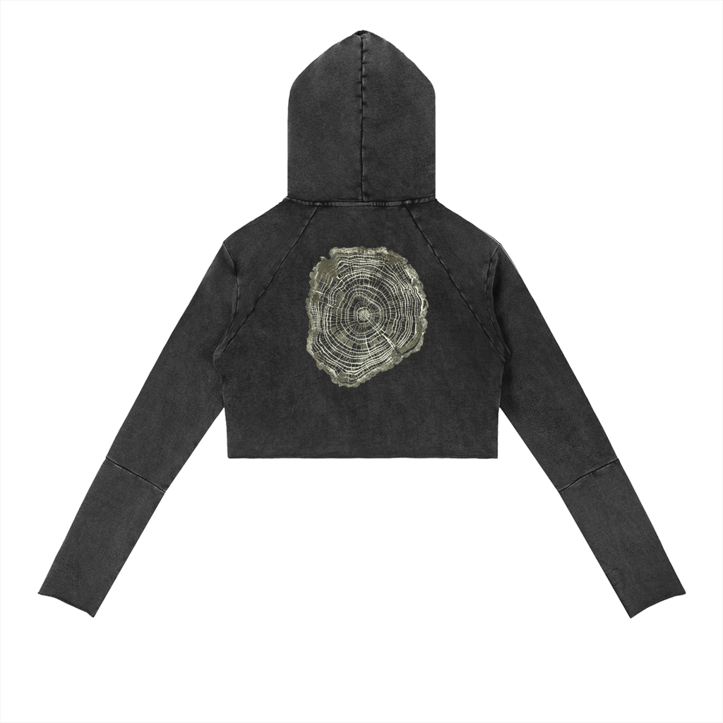 Vintage Washed Raw Edge Hoodie