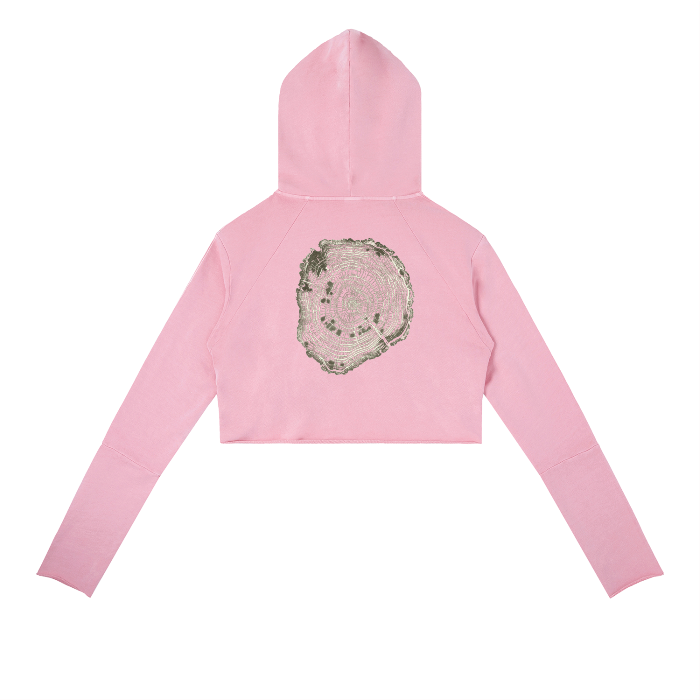 Vintage Washed Raw Edge Hoodie