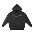 Snow Washed Tape Raw Edge Hoodie