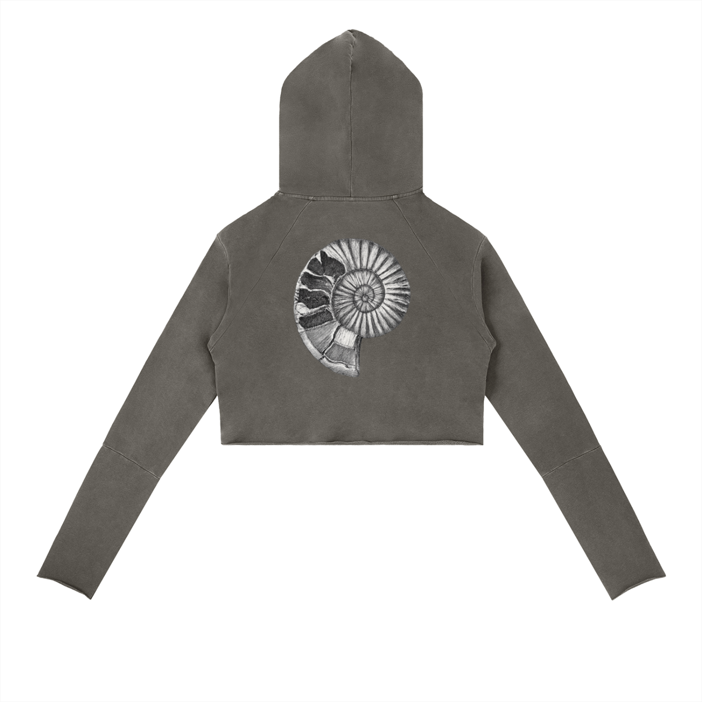Vintage Washed Raw Edge Hoodie