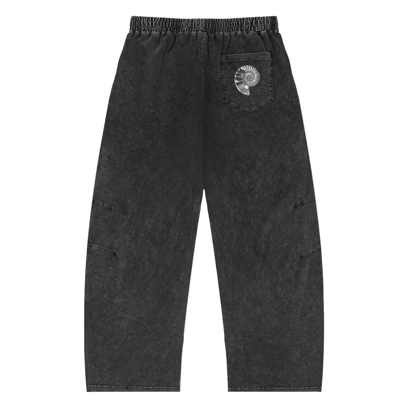 Snow Wash Drawstring Cotton Pants
