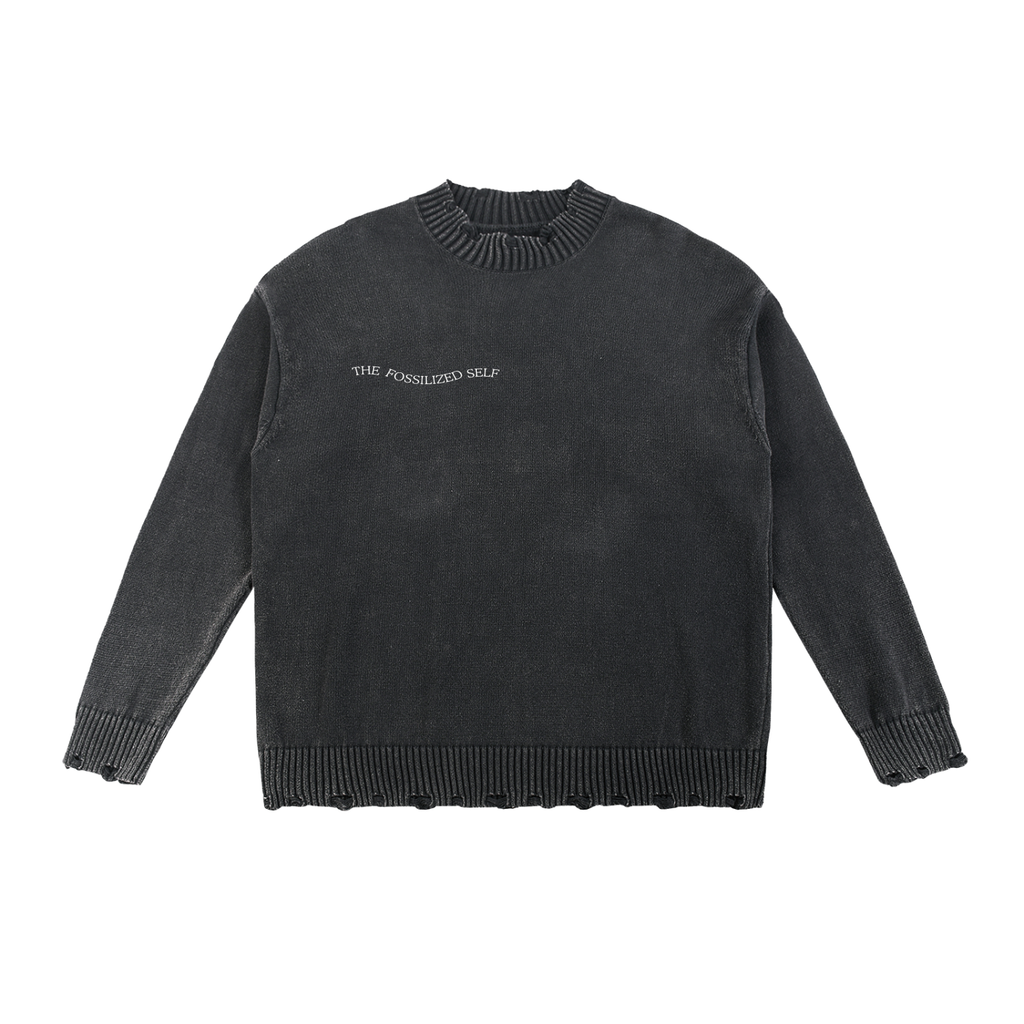 Vintage Washed Hand-Frayed Sweater