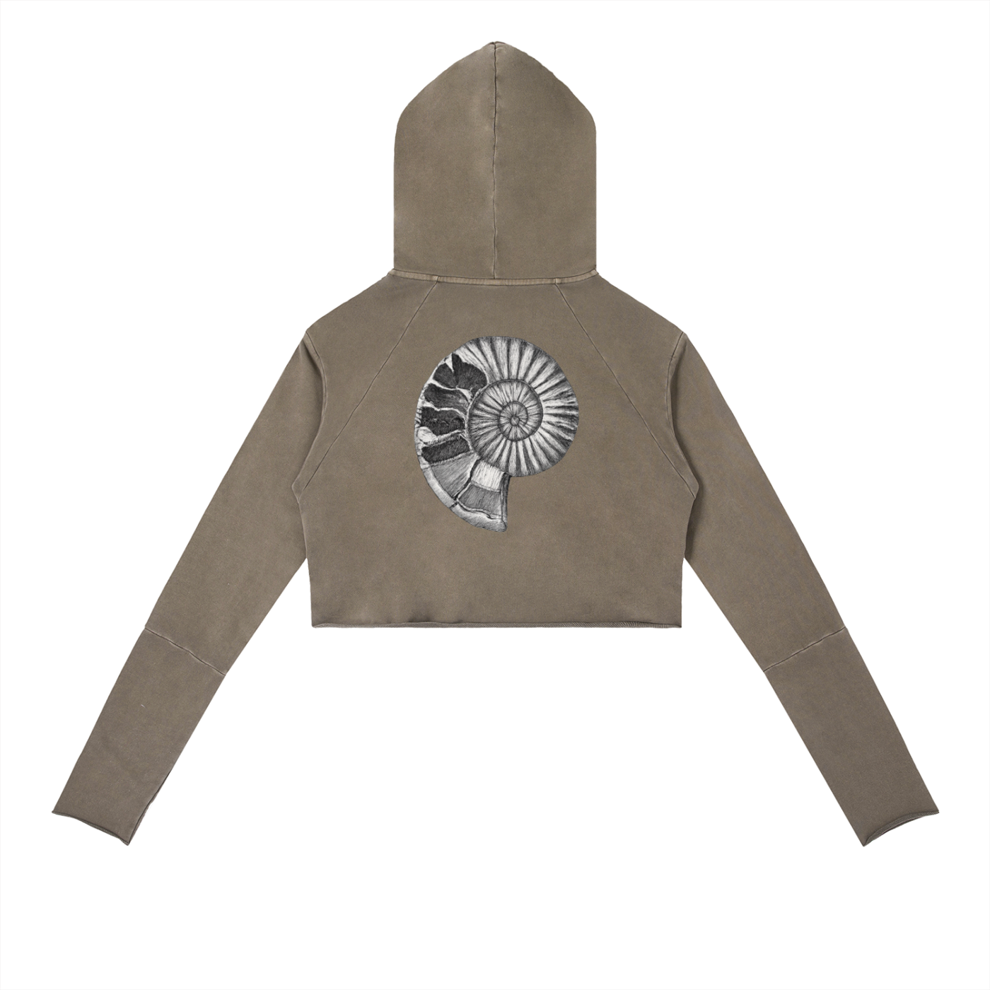 Vintage Washed Raw Edge Hoodie