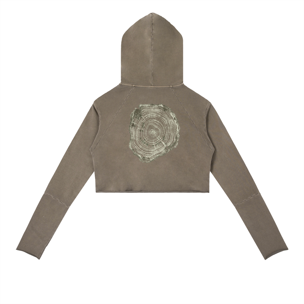 Vintage Washed Raw Edge Hoodie