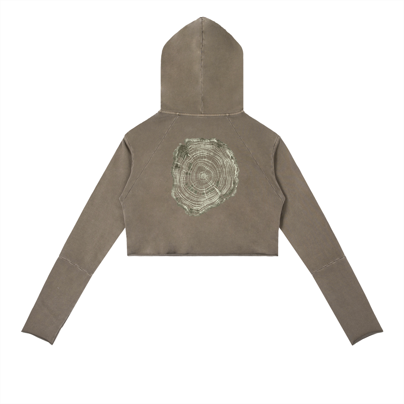 Vintage Washed Raw Edge Hoodie