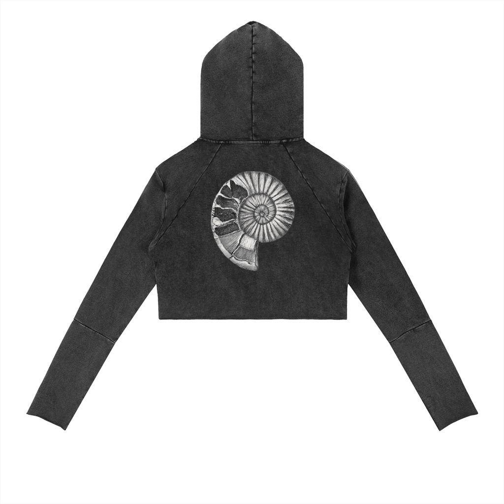 Vintage Washed Raw Edge Hoodie